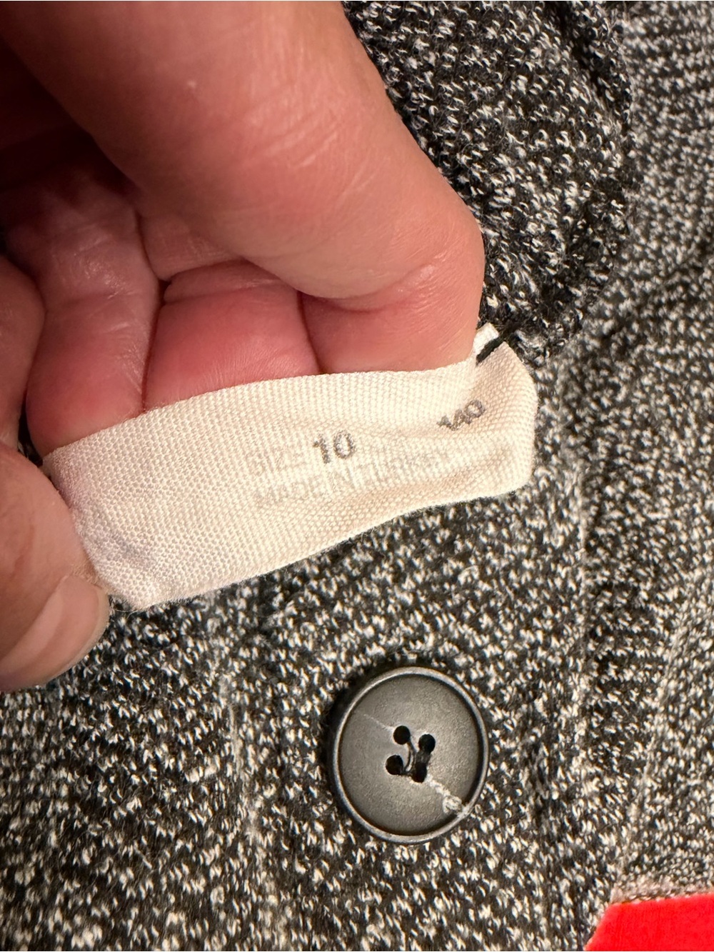 ZARA WIDE LEG Kids Gray Herringbone Wide-Leg Pants - Picture 3 of 4
